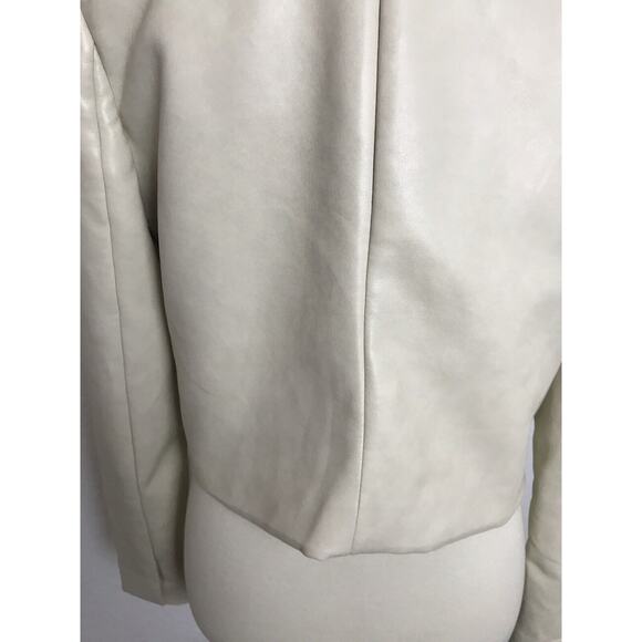 7 For All Mankind Jacket Vegan Leather Double Breast - Picture 8 of 10